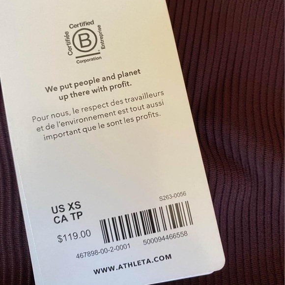 Athleta Salutation Stash Ribbed Flare Athleisure Yoga Dance Pants Pockets XS NWT - Picture 5 of 7